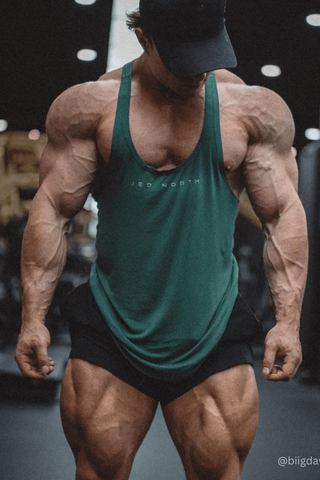 Classic Bodybuilding Racerback Stringer - Sea Green