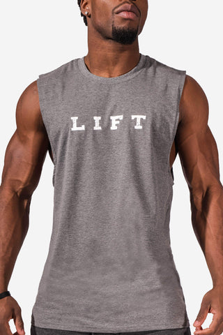 Men's Active Cut Off Sleeveless Tee - Gray (6569532784707)