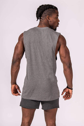 Men's Active Cut Off Sleeveless Tee - Gray (6569532784707)